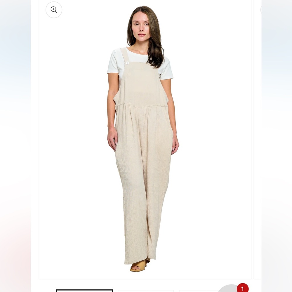 Yak & Yeti 25115 Overall Boho Casual Crinkle Cotton Various sizes.